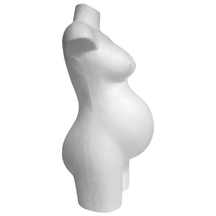Styropor Torso lang weiblich schwanger für Schneiderpuppen & Schaufensterpuppen